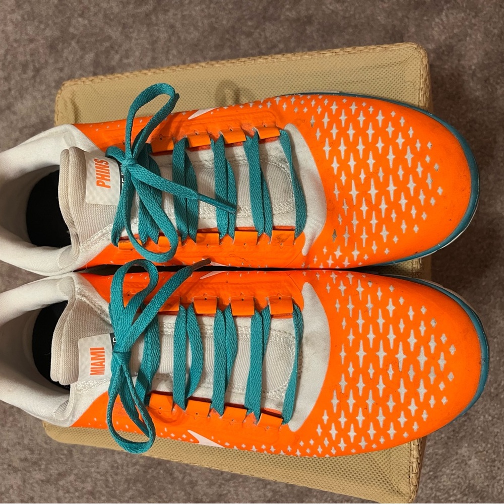 Nike Miami Dolphins edition Orange and Blue Sneakers